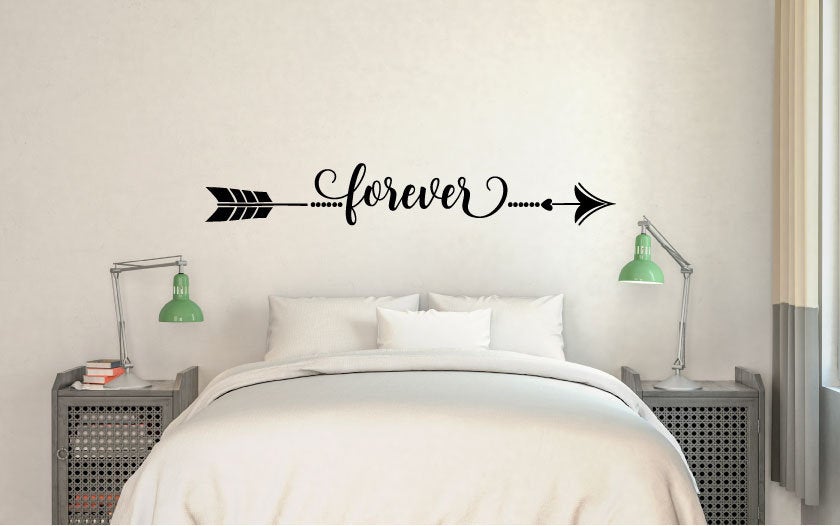 Arrow Forever Vinyl Home Decor Wall Decal Words 