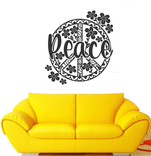 Peace Sign Symbol Vinyl Home Decor Wall Decal