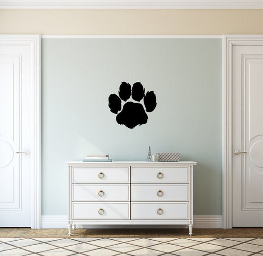 Dog Paw Print Vinyl Home Decor Wall Decal 