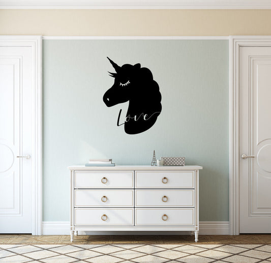 Unicorn Love Vinyl Home Decor Wall Decal 