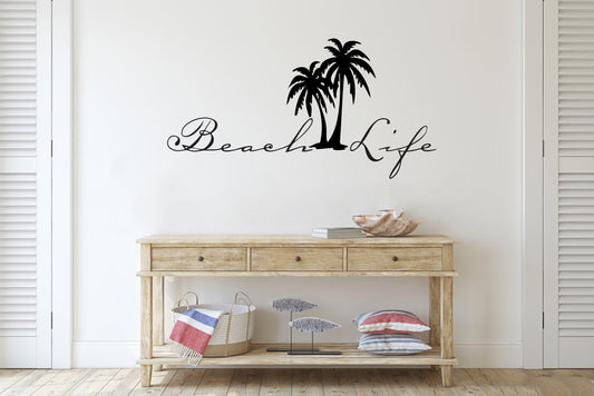 Beach Life Vinyl Home Decor Wall Decal 