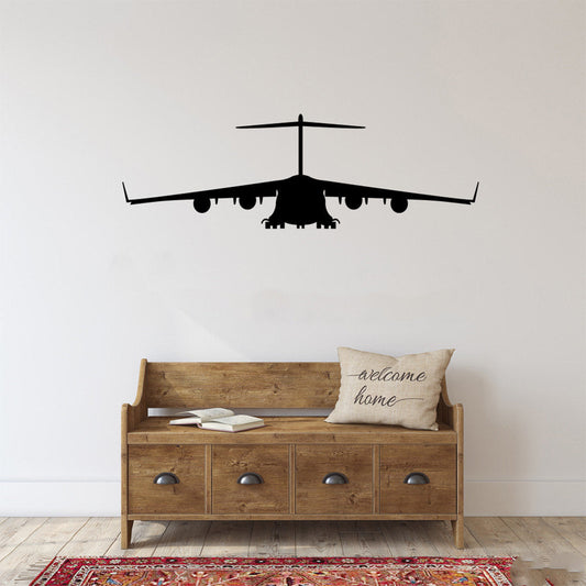 Lockheed C-17 Globemaster Military Airplane Silhouette Vinyl Home Decor Wall Decal 