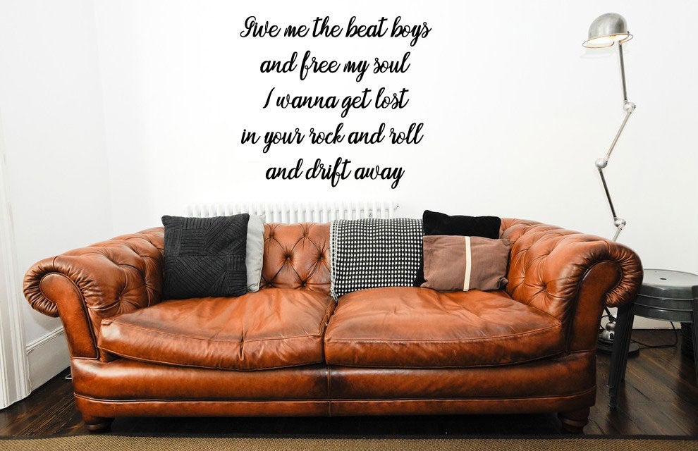 Drift Away Song Lyrics Music Vinyl Home Decor Wall Decal Words 