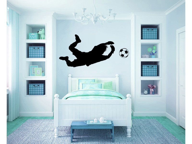 Soccer Goalie Goal Keeper Vinyl Home Decor Wall Decal 