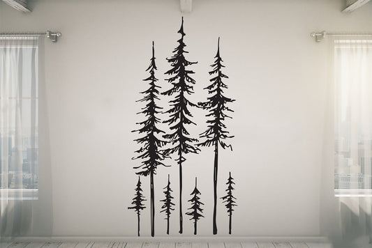 Pine Trees Forest Vinyl Home decor Wall Decal