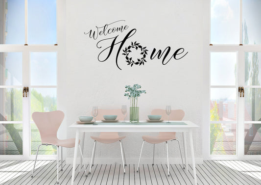 Welcome Home Vinyl Home Decor Wall Decal Words 