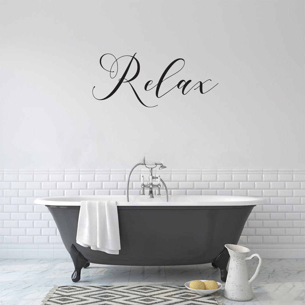 Relax Vinyl Home Decor Wall Decal Words 