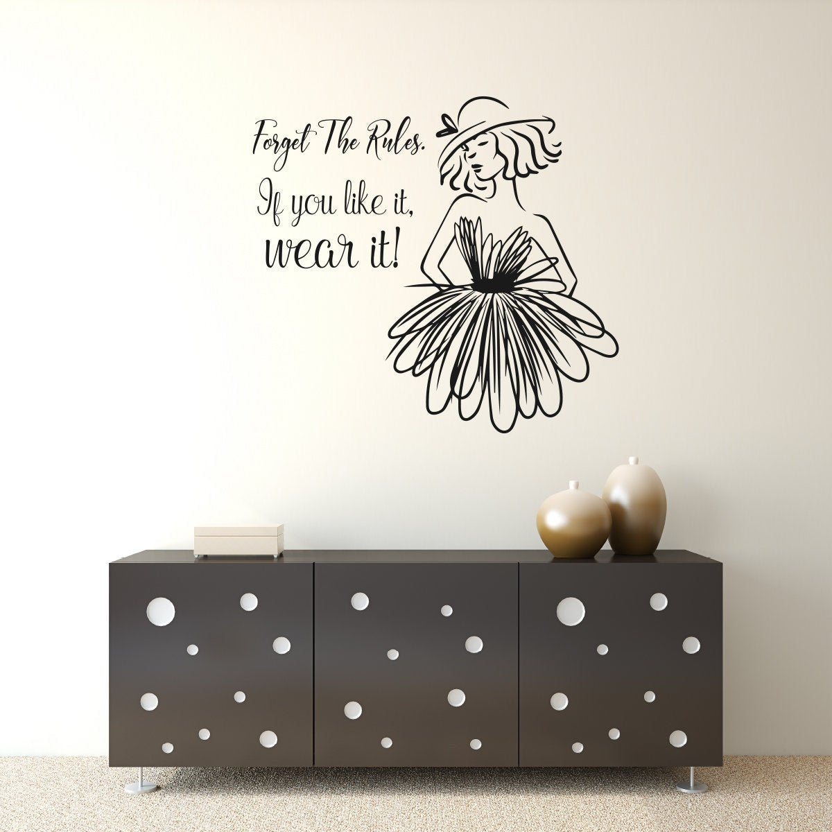 Forget The Rules If You Like It Wear It Vinyl Home Decor Wall Decal Words 