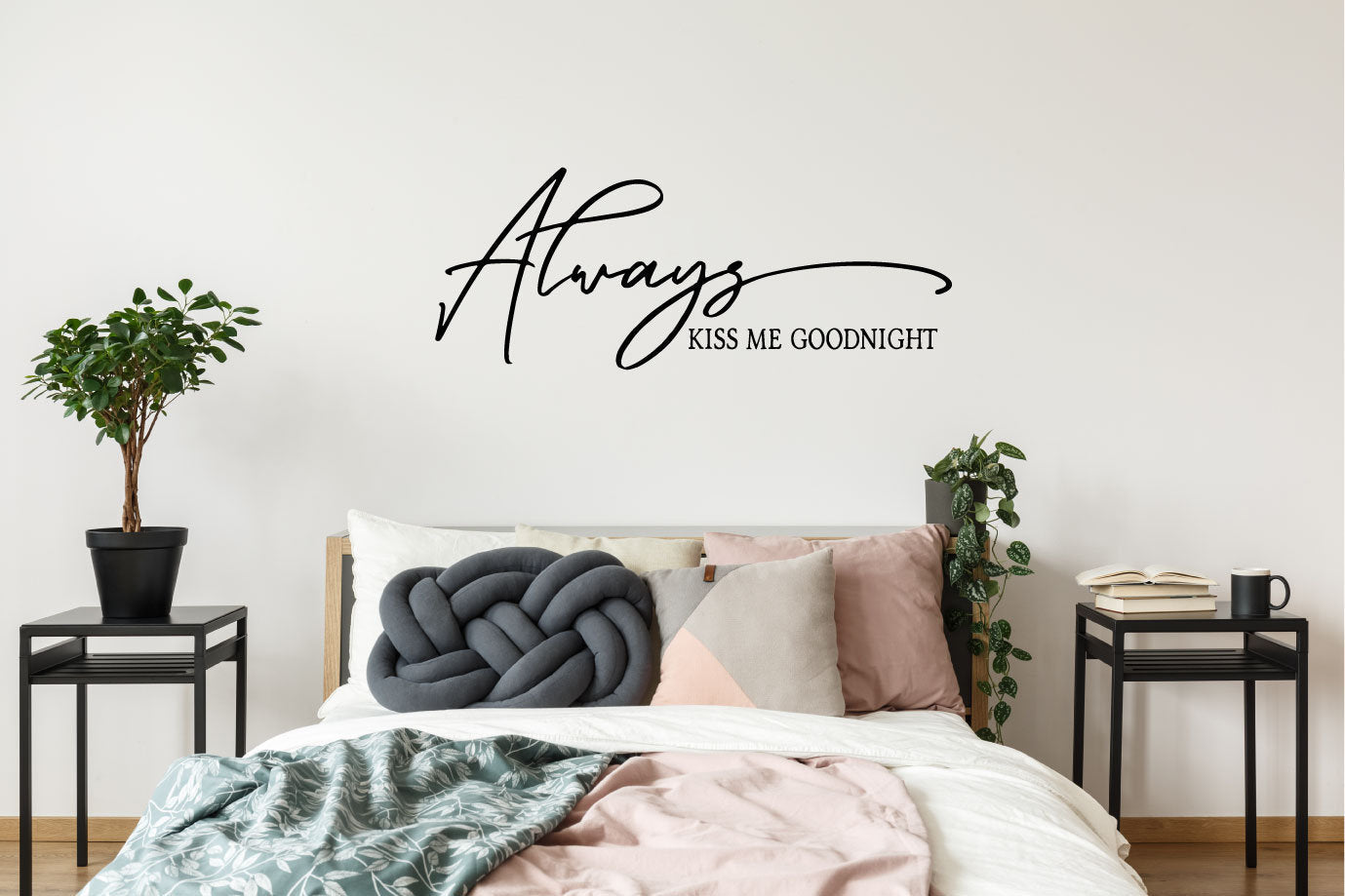 Always Kiss Me Goodnight Vinyl Home Decor Wall Decal Words 