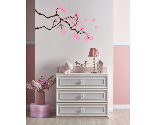 Cherry Blossom Branch Vinyl Home Decor Wall Decal 