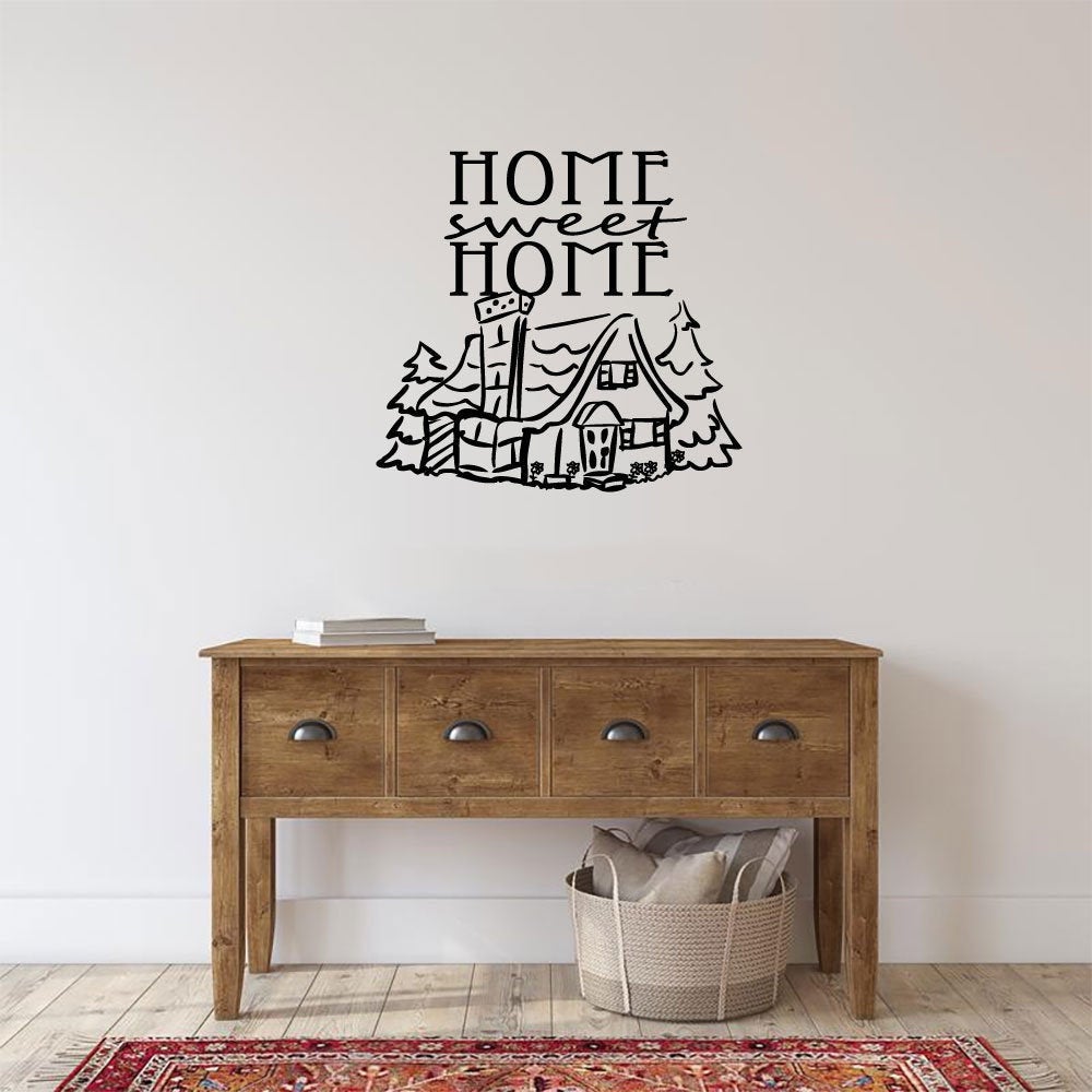 Home Sweet Home Cabin Vinyl Home Decor Wall Decal Words 