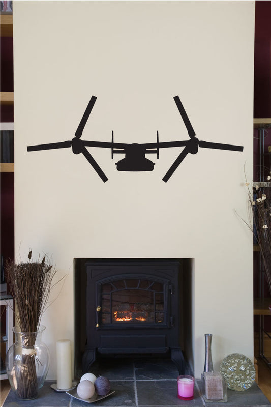 Bell B V-22 Osprey Military Helicopter Airplane Silhouette Vinyl Home Decor Wall Decal 