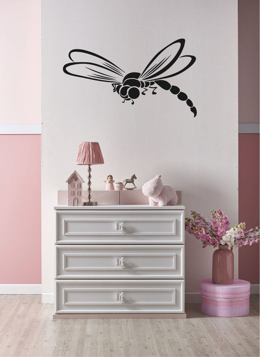 Dragonfly Silhouette Vinyl Home Decor Wall Decal 