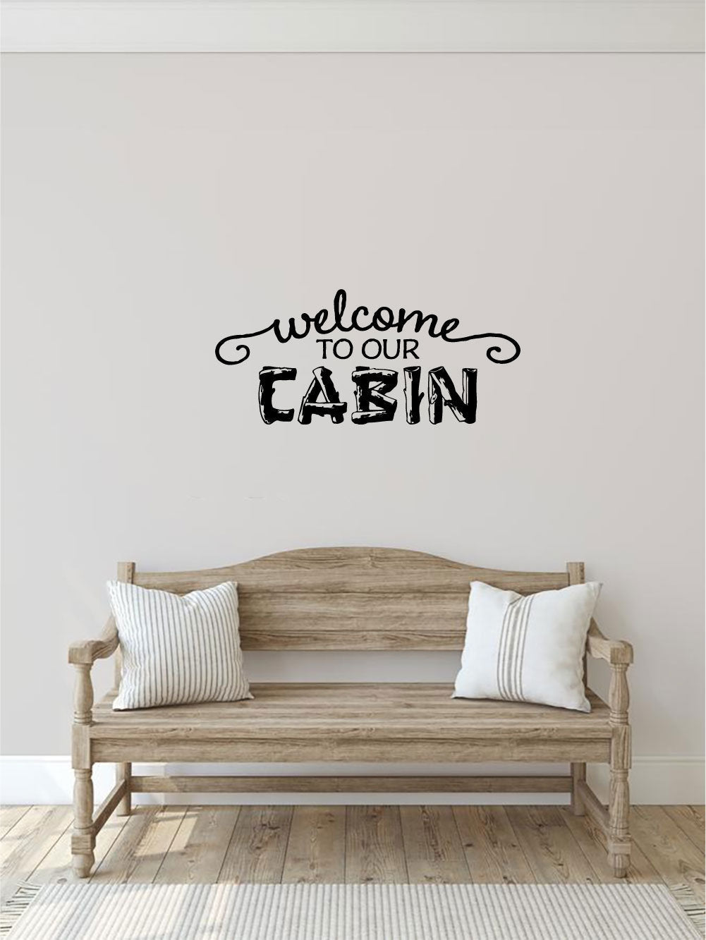 Welcome To Our Cabin Vinyl Home Decor Wall Decal Words 