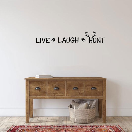 Live Laugh Hunt Vinyl Home Decor Wall Decal Words 