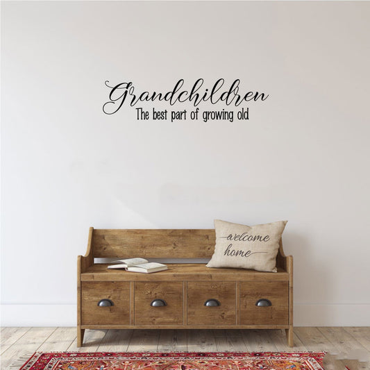 Grandchildren The Best Part of Growing Old Vinyl Home Decor Wall Decal Words 