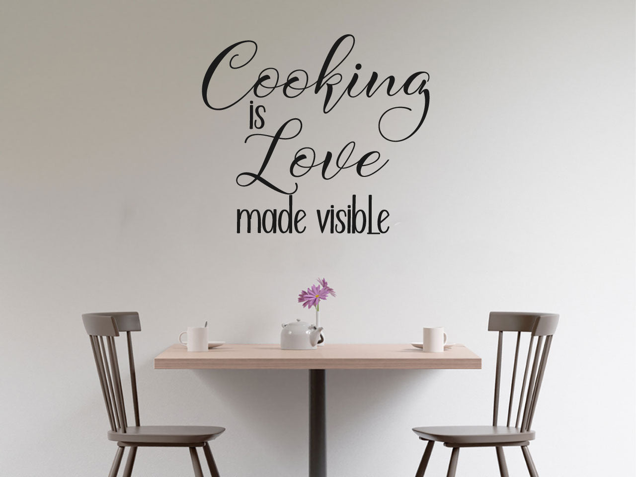 Cooking Is Love Made Visible Kitchen Vinyl Home Decor Wall Decal 