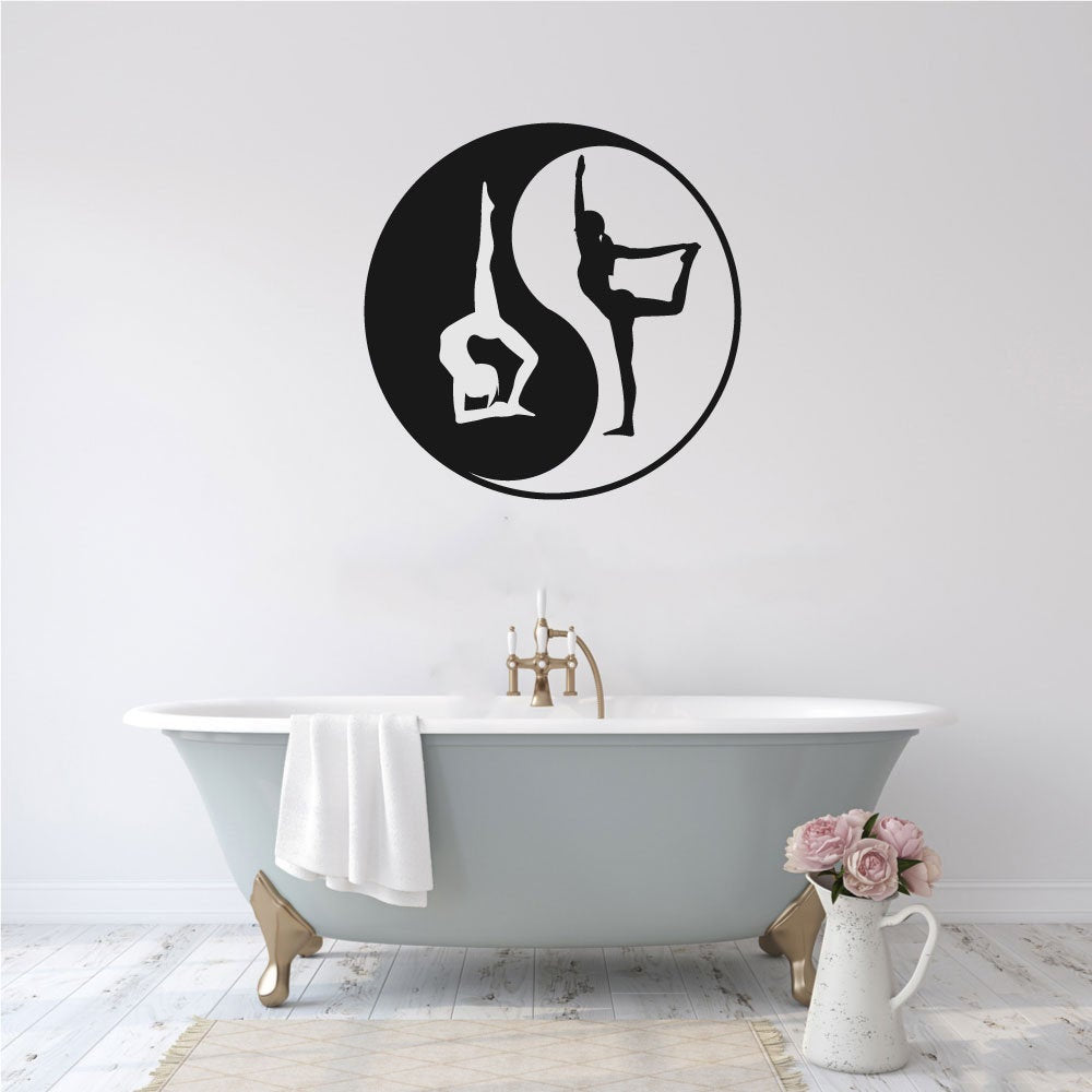 Yin Yang Yoga Vinyl Home Decor Wall Decal 