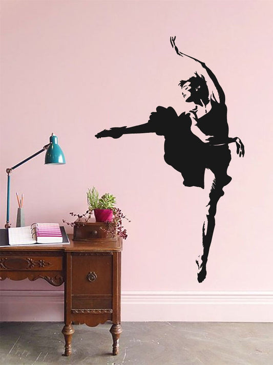 Ballet Dancer Ballerina Silhouette Vinyl Home Decor Wall Decal 