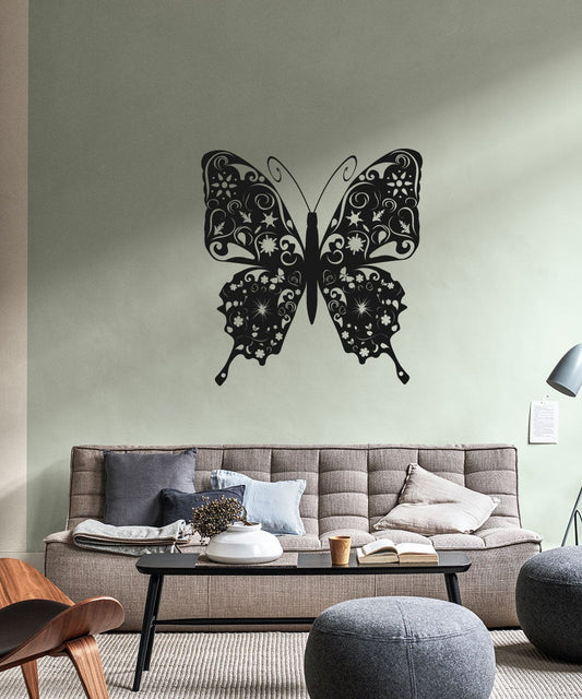 Butterfly Silhouette Vinyl Home Decor Wall Decal 