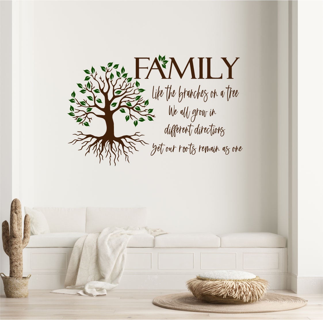 Family Like Branches On A Tree Vinyl Home Decor Wall Decal Words 