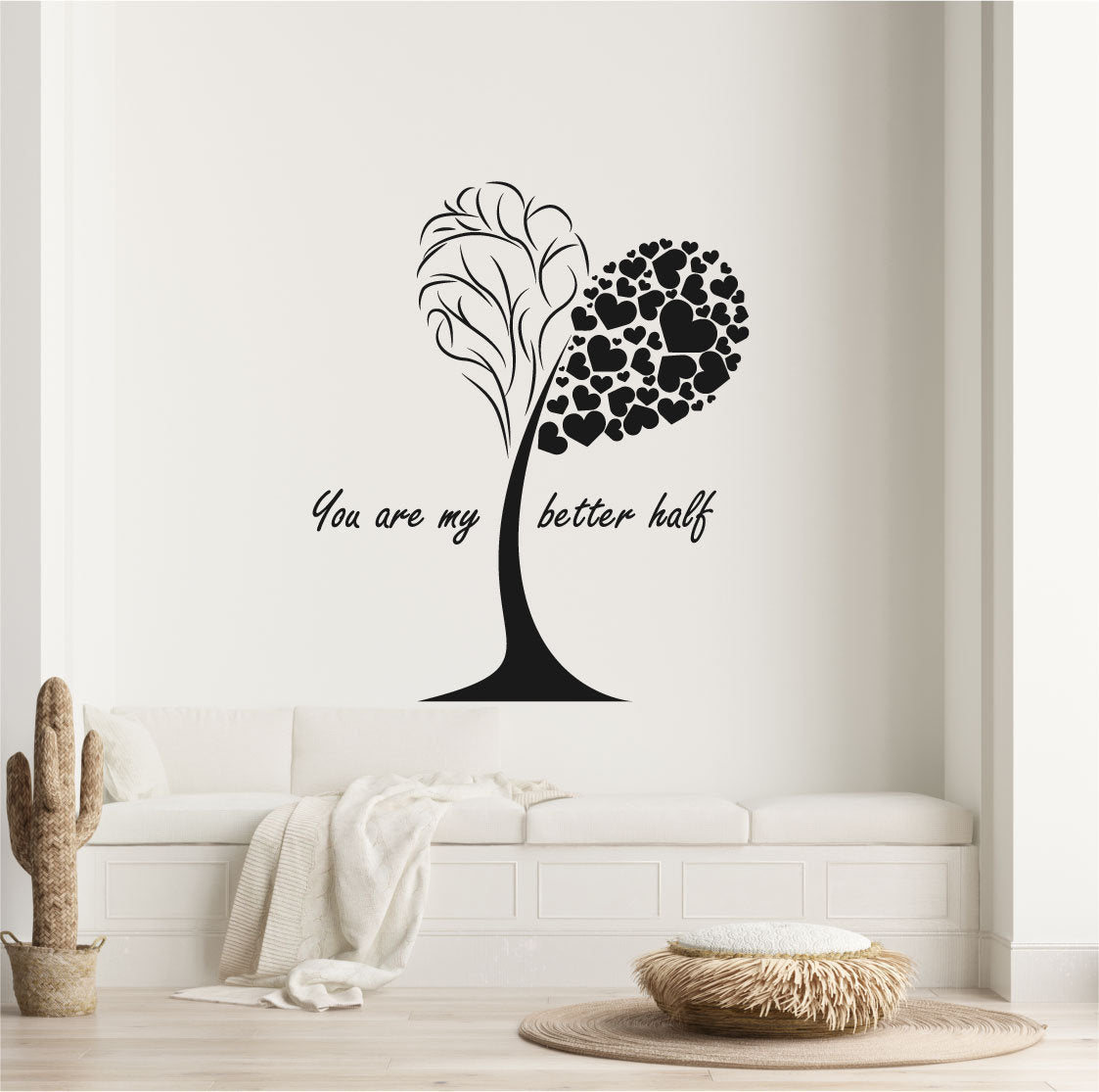 Heart Tree You Are My Better Half Vinyl Home Decor Wall Decal Words 