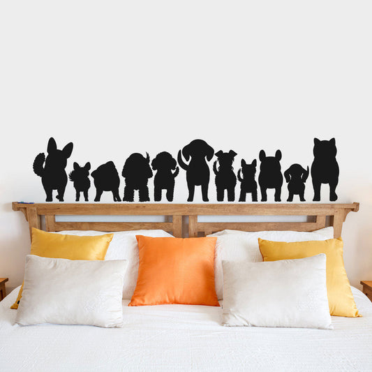 Dog Silhouettes Vinyl Home Decor Wall Decal 