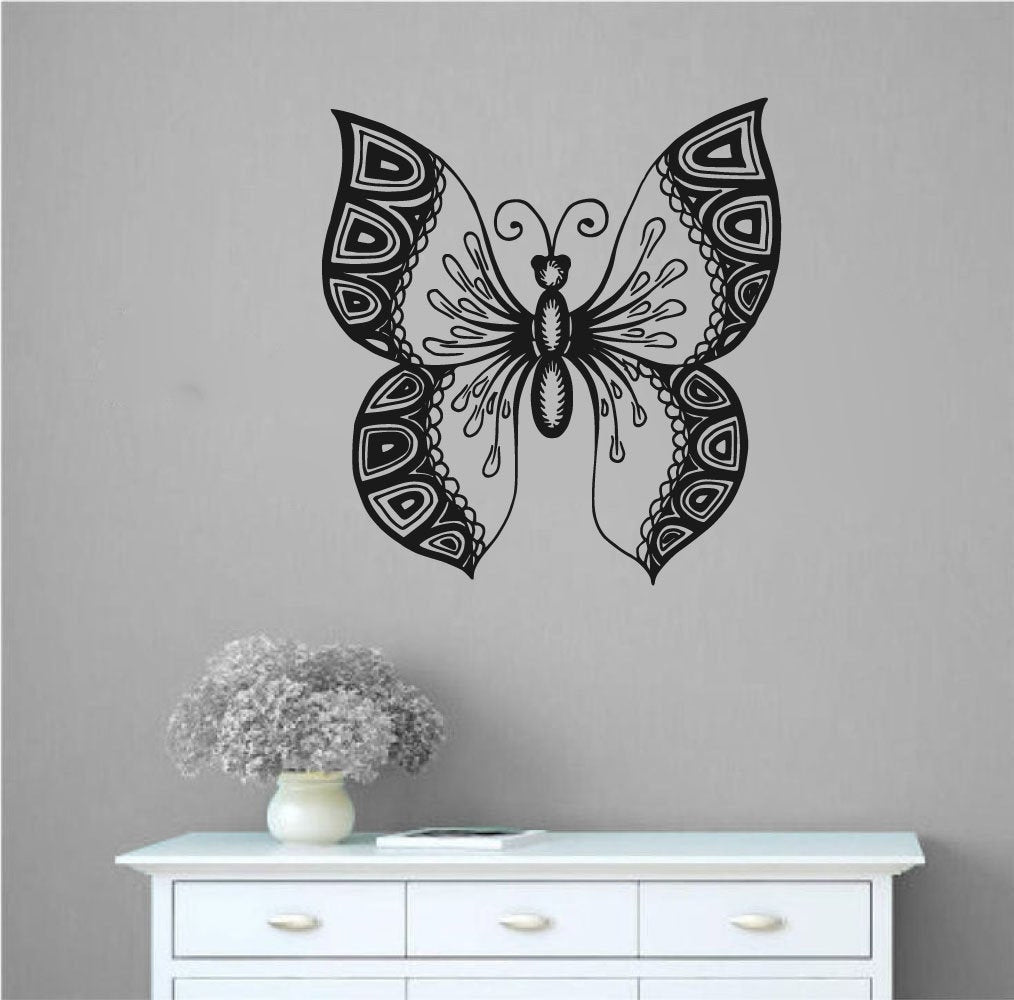 Butterfly Silhouette Vinyl Home Decor Wall Decal 