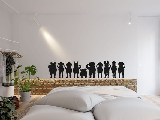 Dog Silhouettes Vinyl Home Decor Wall Decal 