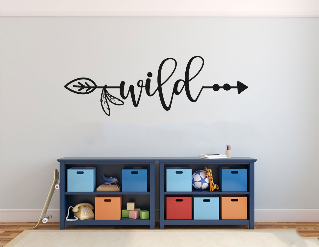 Arrow Wild Vinyl Home Decor Wall Decal Words 