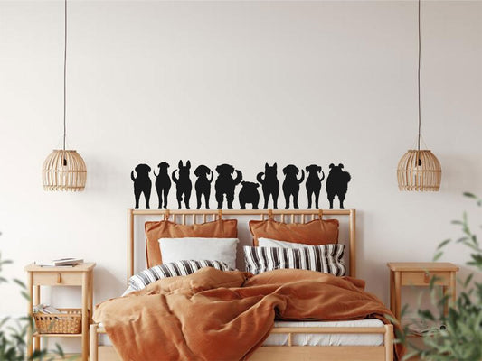 Dog Silhouettes Vinyl Home Decor Wall Decal 