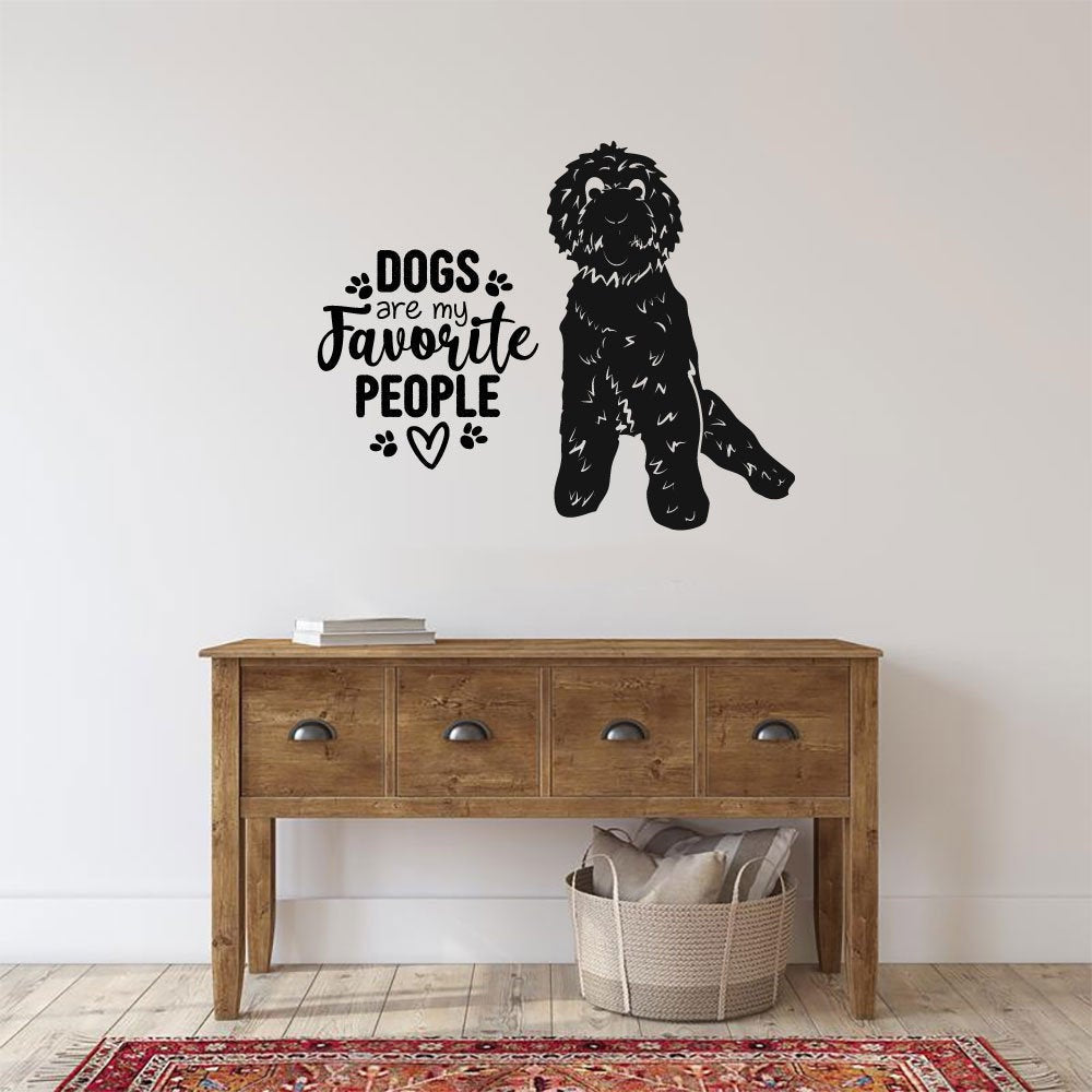 Dogs Are My Favorite People Vinyl Home Decor Wall Decal Words 