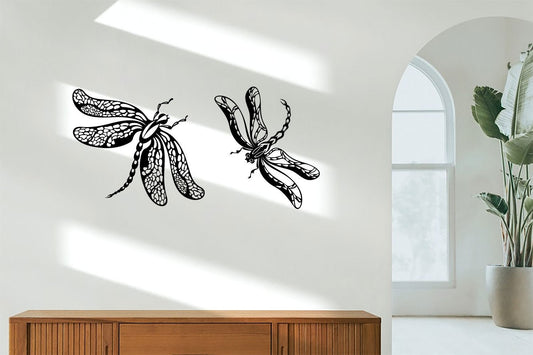 Dragonflies Set of 2 Vinyl Home Decor Wall Decal 