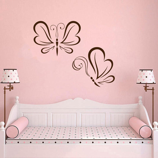 Butterfly Set of 2 Butterflies Vinyl Home Decor Wall Decal 