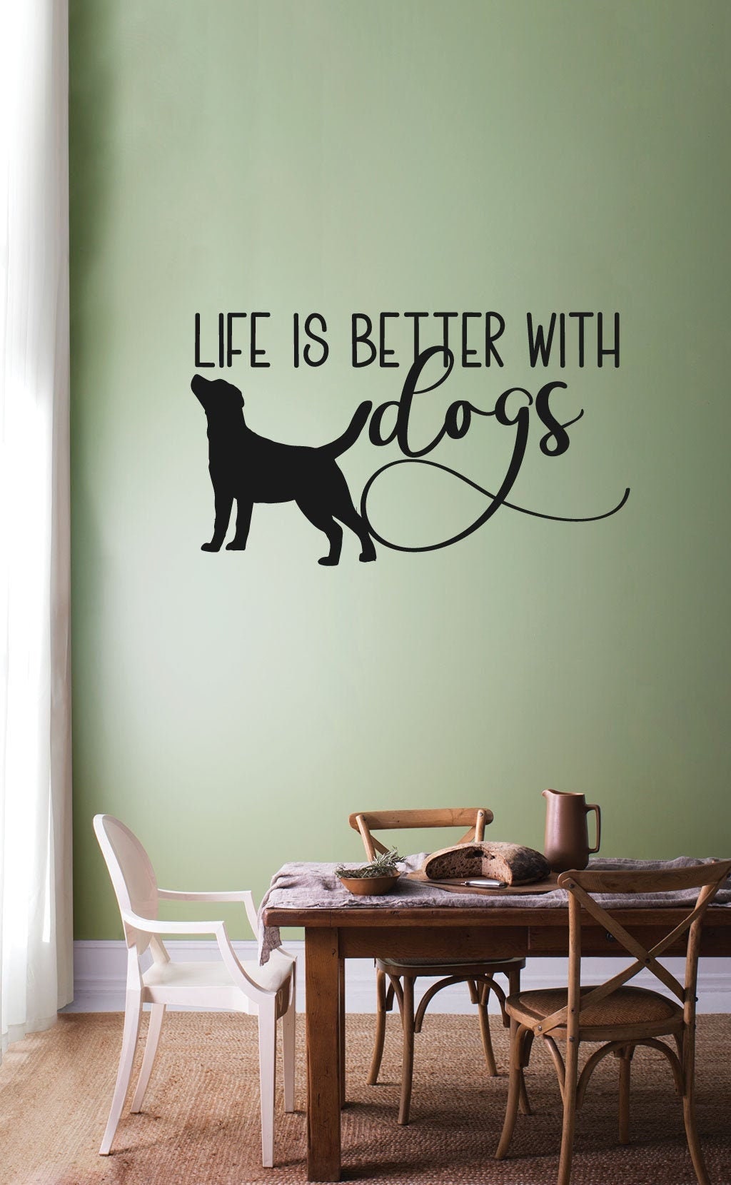 Life is Better with Dogs Vinyl Wall Decal