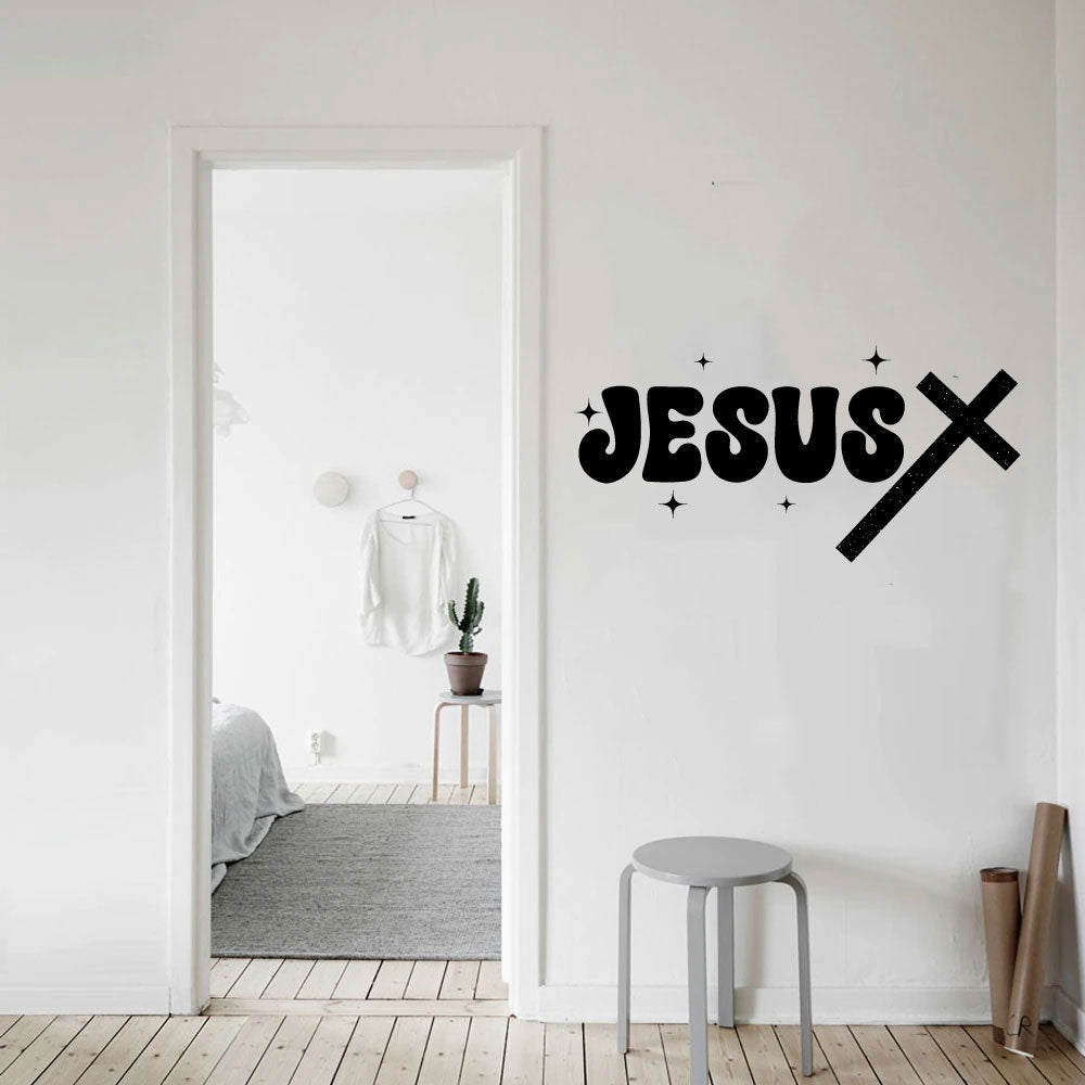 Jesus Cross Vinyl Wall Decal