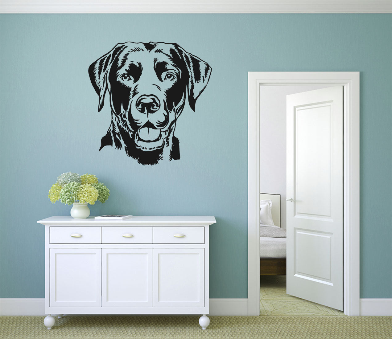 Labrador Lab Dog Silhouette Vinyl Wall Decal