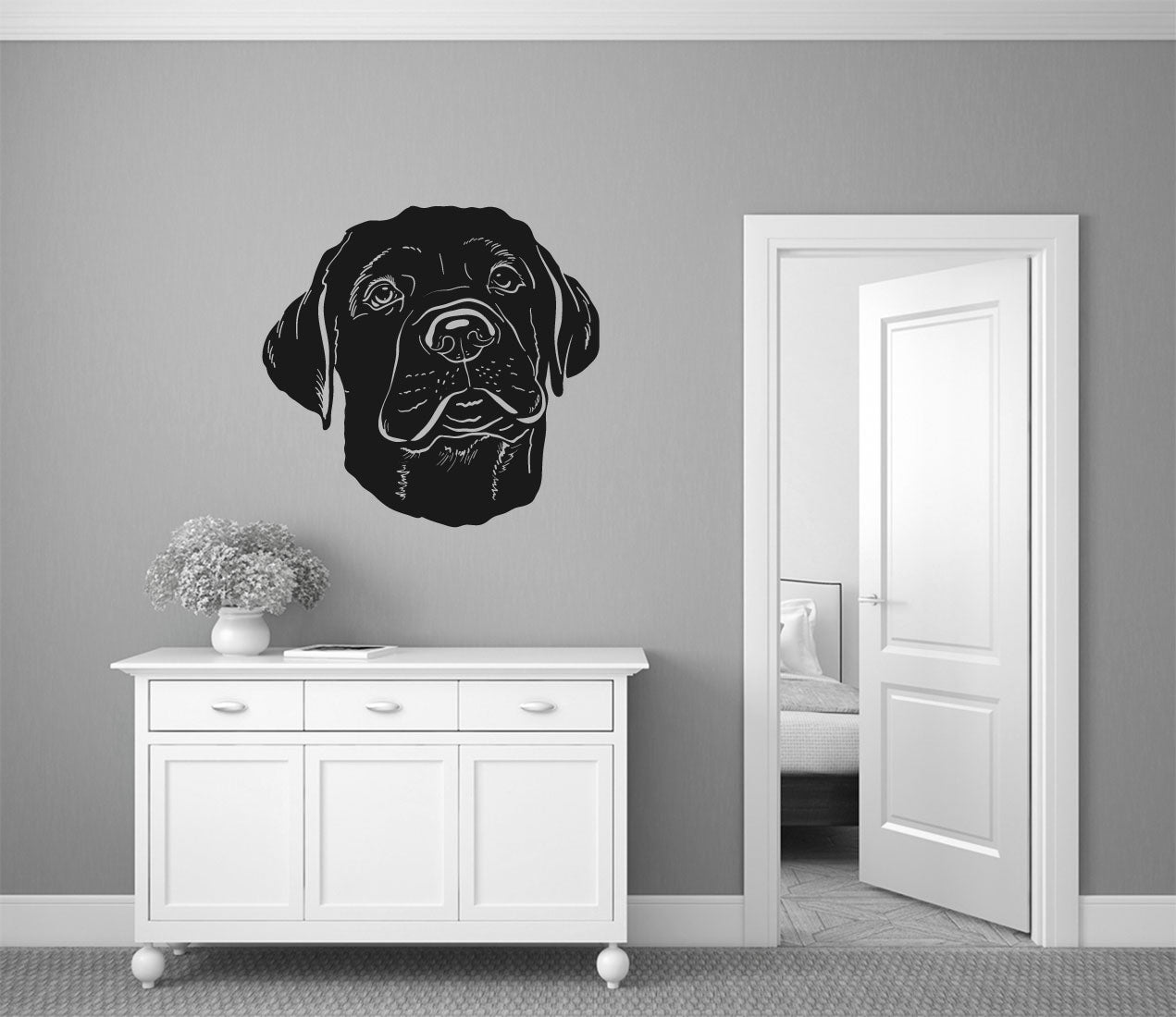 Labrador Lab Dog Silhouette Vinyl Wall Decal