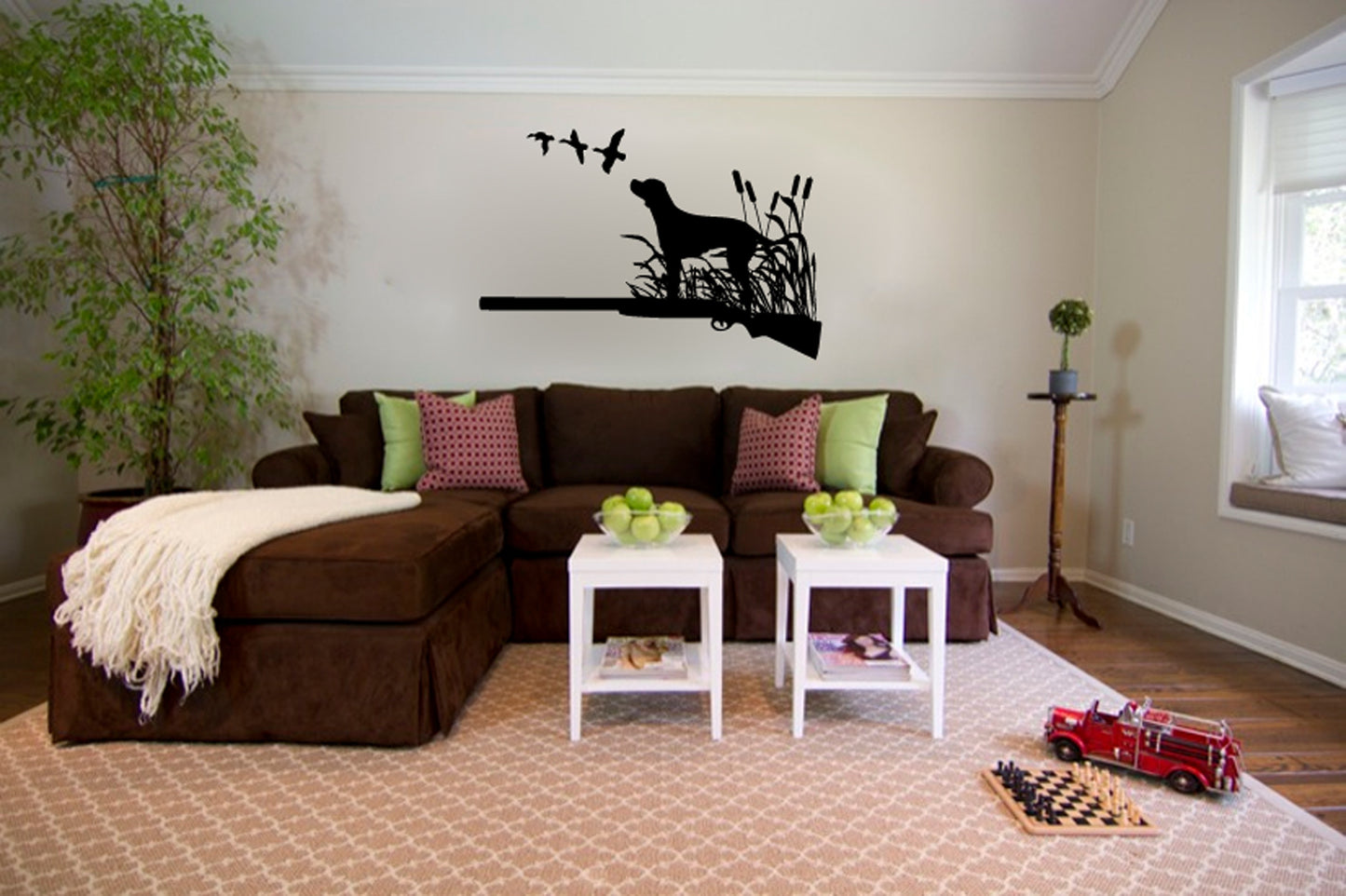 Labrador Dog and Ducks Vinyl Wall Decal