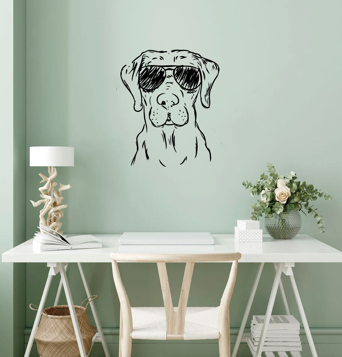 Labrador Lab Dog and Sunglasses Vinyl Wall Decal