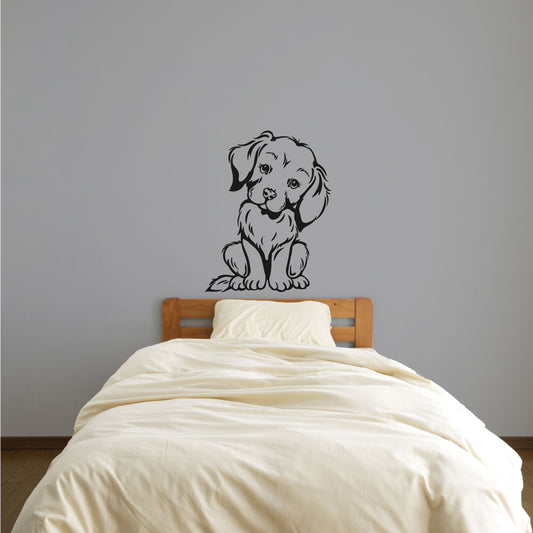 Labrador Lab Puppy Dog Silhouette Vinyl Wall Decal