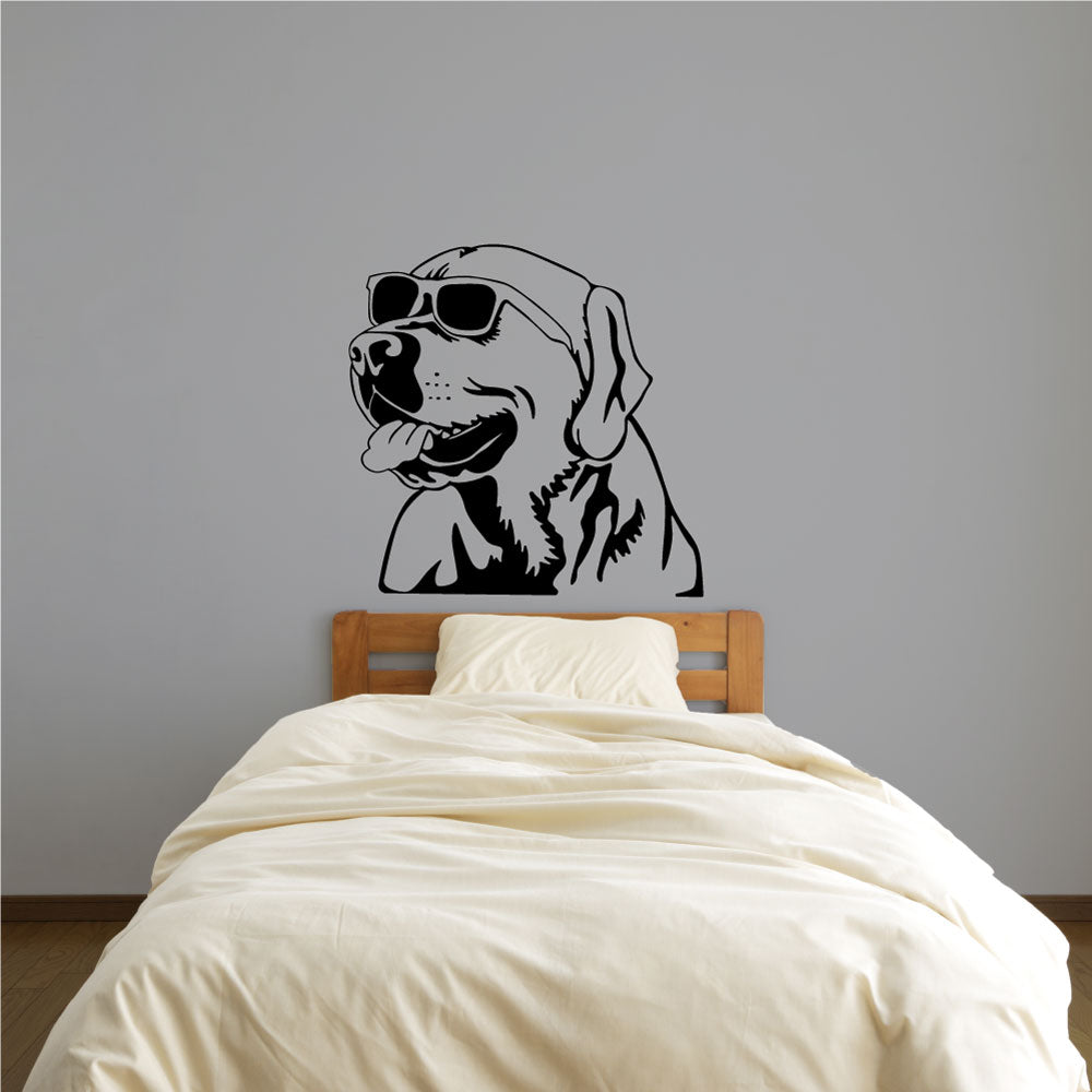 Labrador Lab Dog and Sunglasses Vinyl Wall Decal