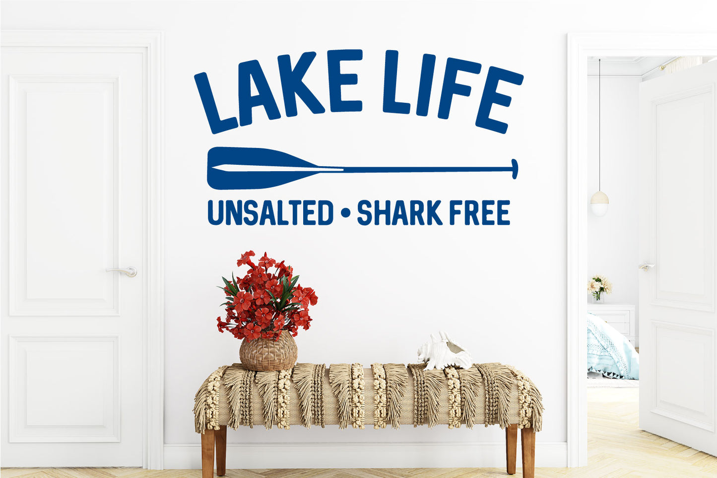 Lake Life Unsalted Shark Free Vinyl Wall Decal