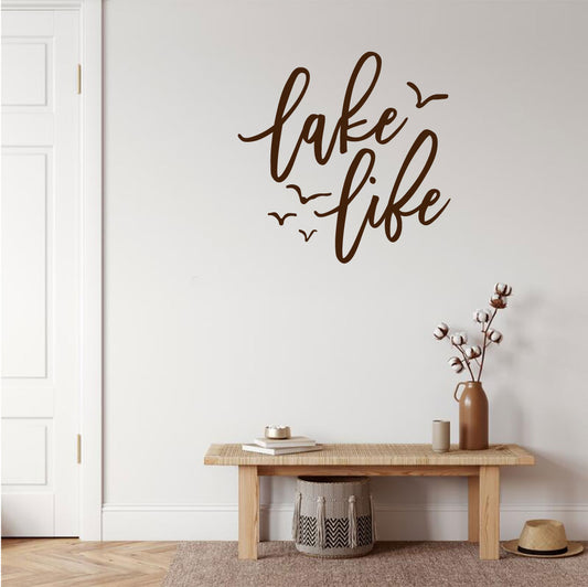 Lake Life with Birds Vinyl Wall Decal