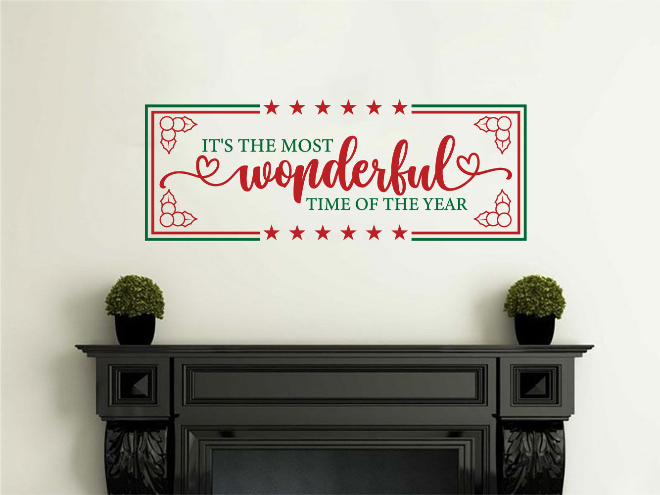 It's The Most Wonderful Time For A Beer Mancave Christmas Vinyl Home Decor Wall Decal