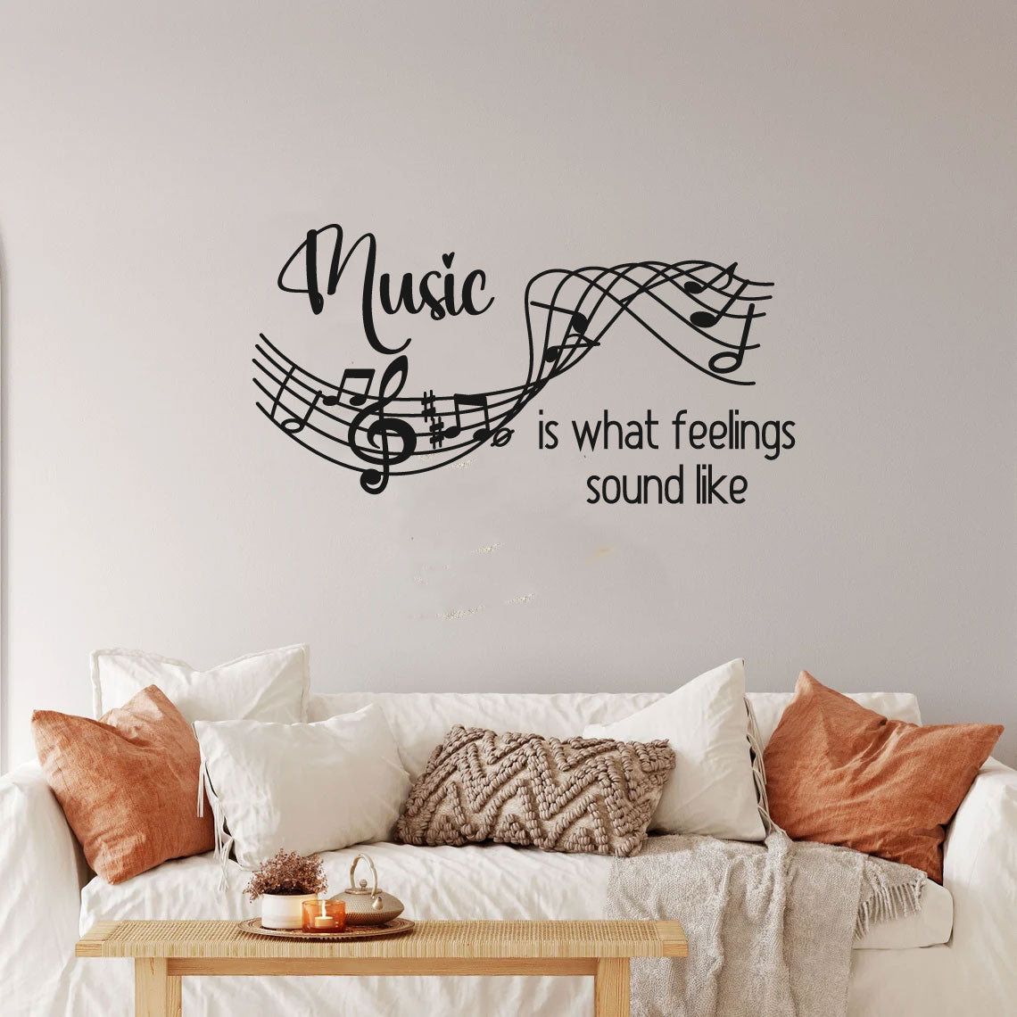 Music is What Feelings Sound Like Vinyl Wall Words Decal