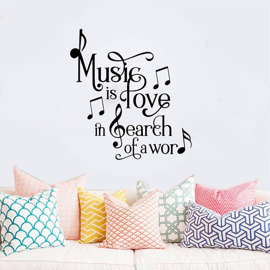 Music is Love in Search of a Word Vinyl Wall Words Decal