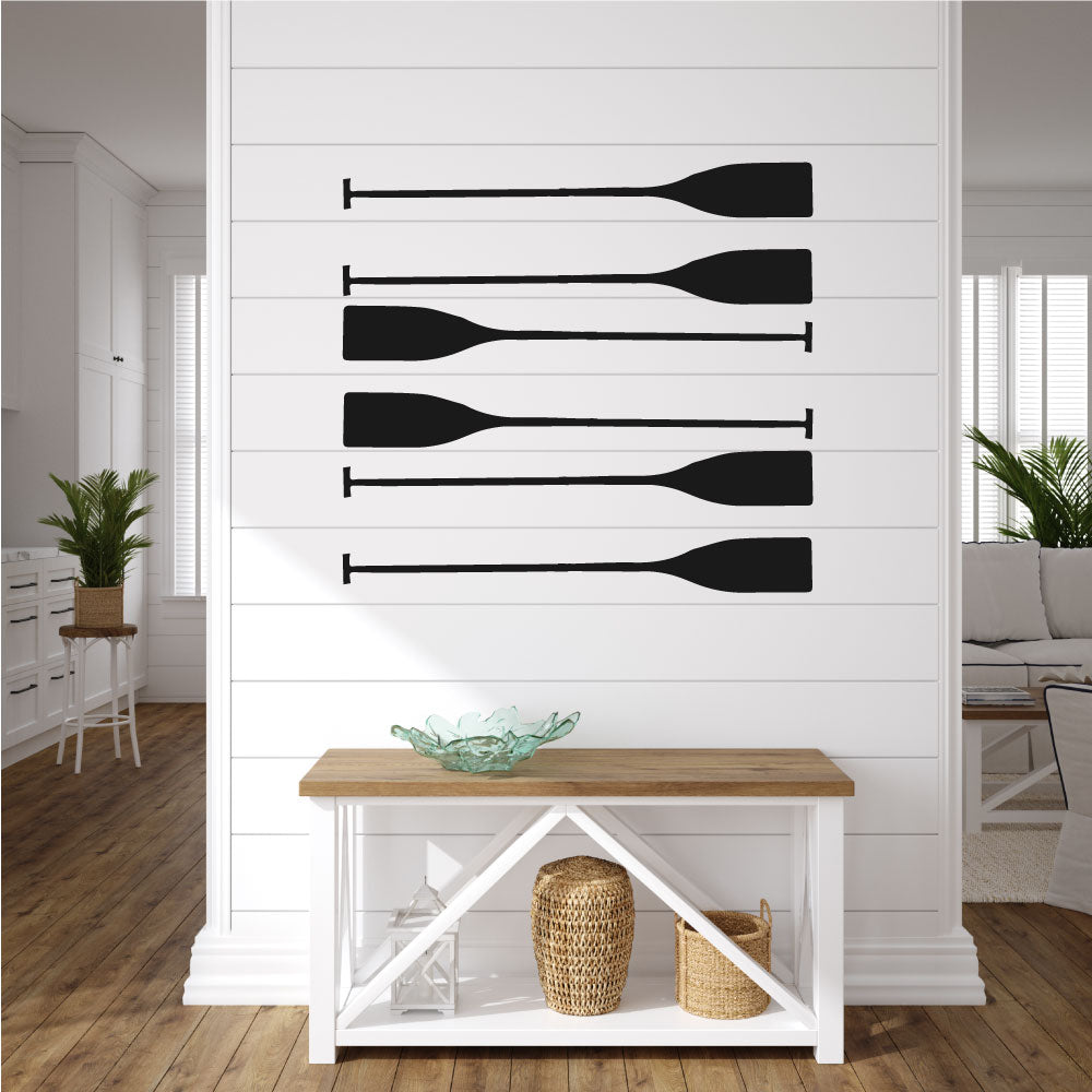 Lake Oars Silhouette Vinyl Wall Decal