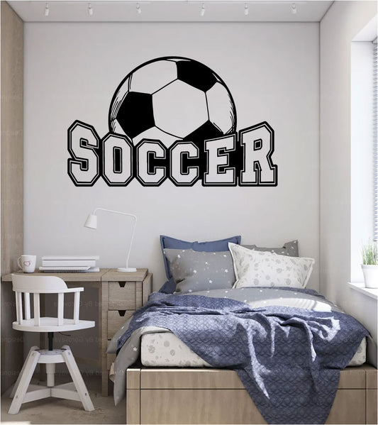 Soccer Ball Word Art Vinyl Wall Decal