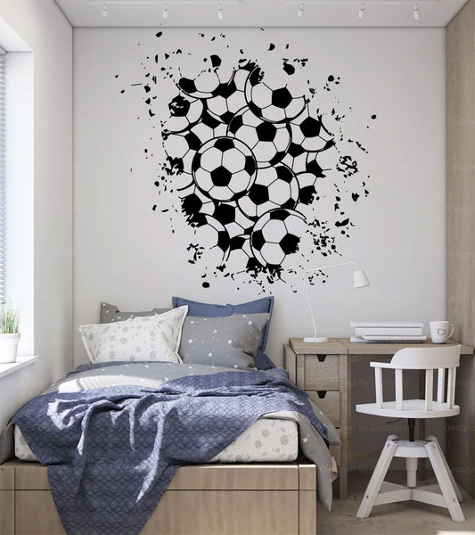 Soccer Balls Vinyl Wall Decal